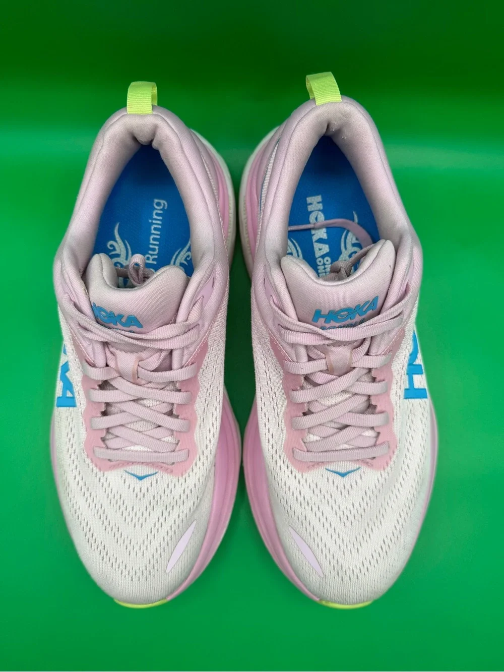 Hoka One One Bondi 8 Women’s Pink Athletic Running Shoes Sneakers FE1224G SZ 9